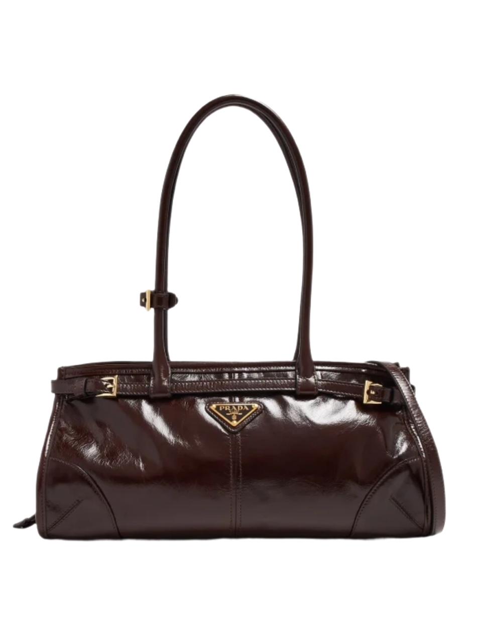Кожаная сумка среднего размера Prada